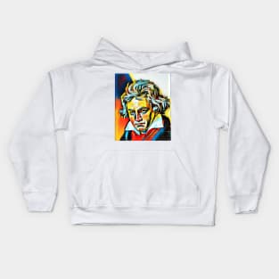 Ludwig van Beethoven Abstract Portrait | Ludwig van Beethoven Artwork 2 Kids Hoodie